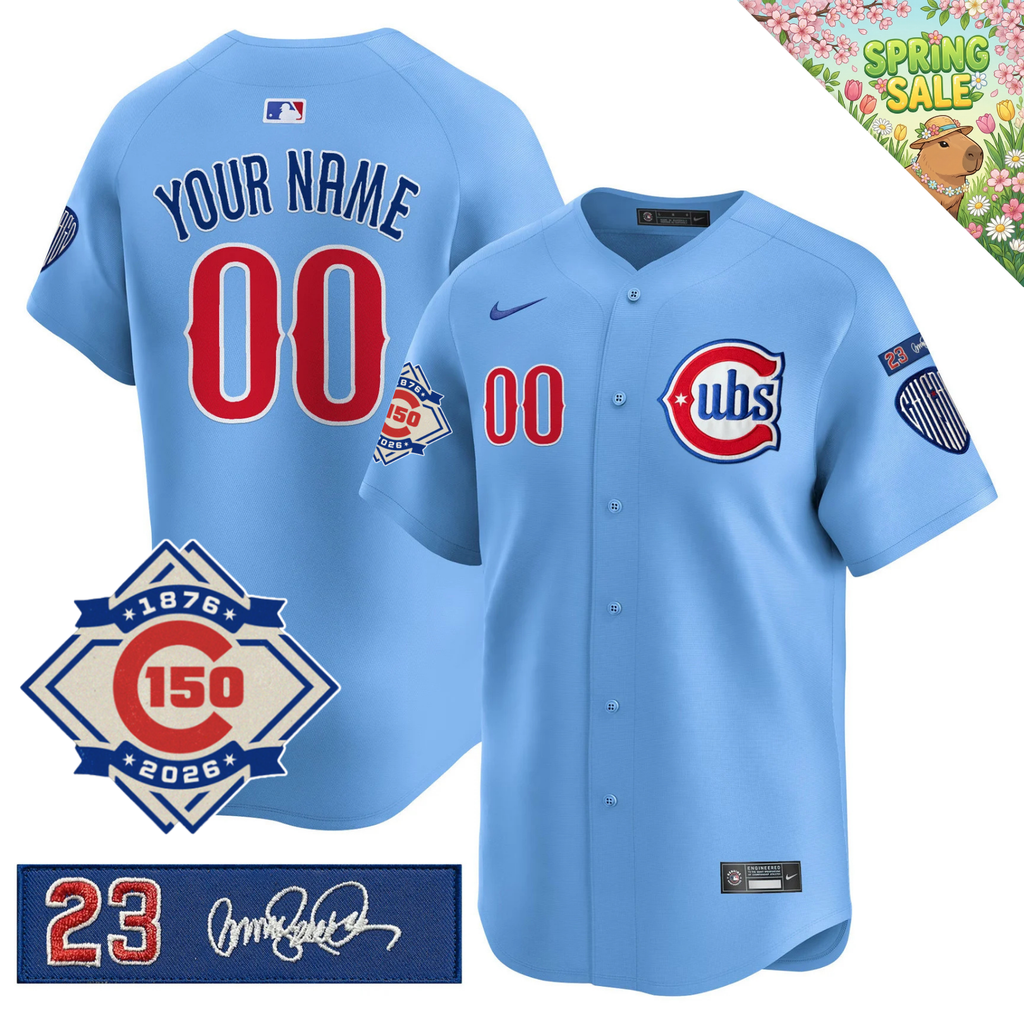 CHC 150th Anniversary & 'Ryne Sandberg Tribute' Limited Blue Jersey - Stitched