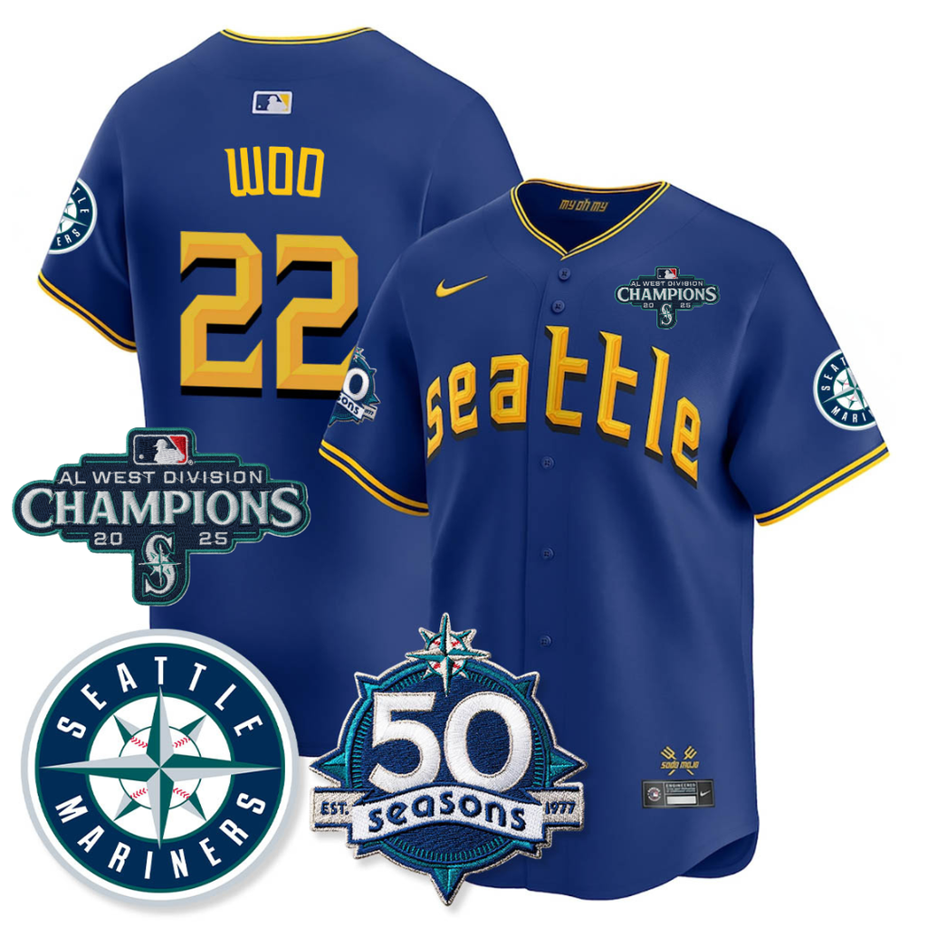 SEA Limited Teal Jersey - 50th Anniversary & AL West Division Champions - Stitched