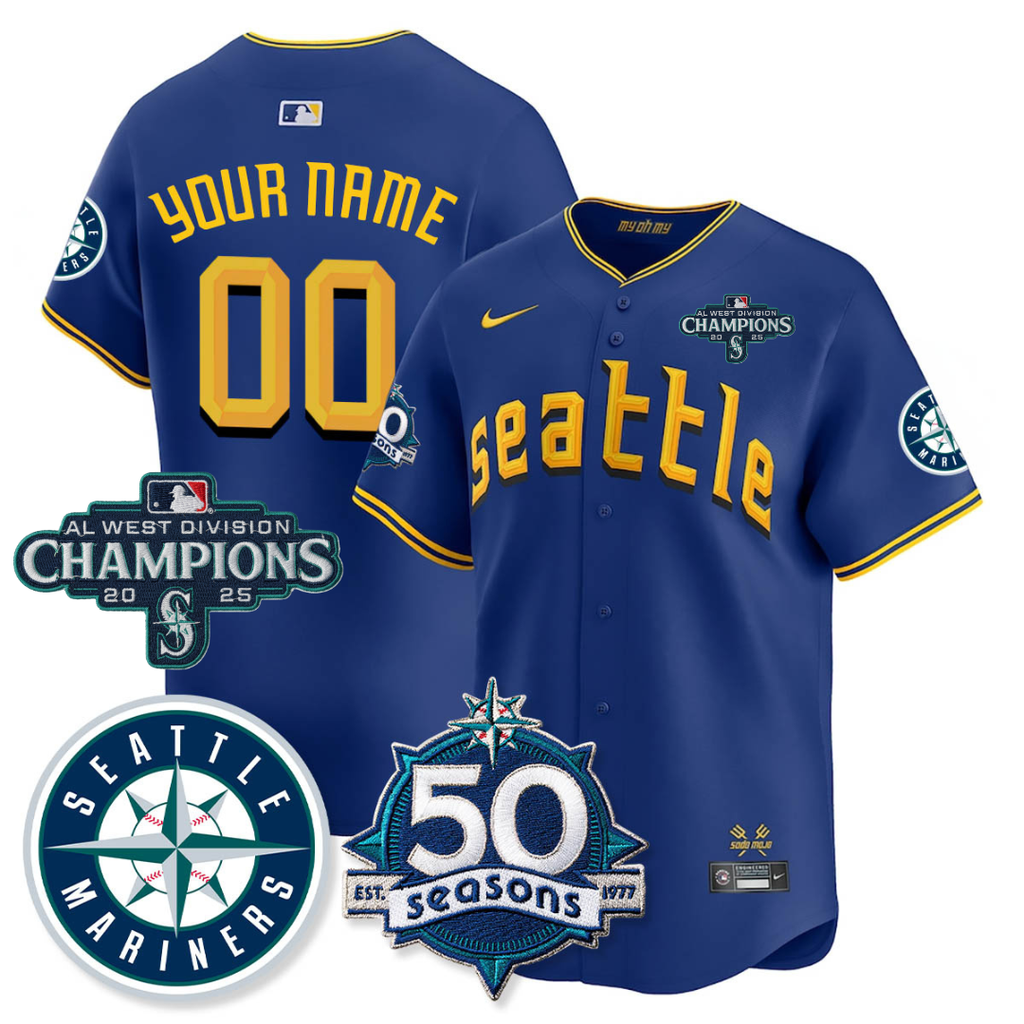 SEA Limited Teal Jersey - 50th Anniversary & AL West Division Champions - Stitched