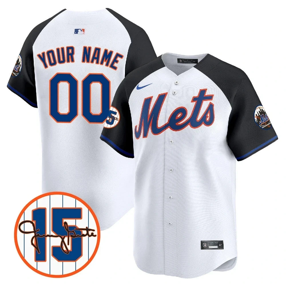 Custom New York Mets Jerry Grote Patch Vapor Premier Limited V1 Jersey  All Stitched