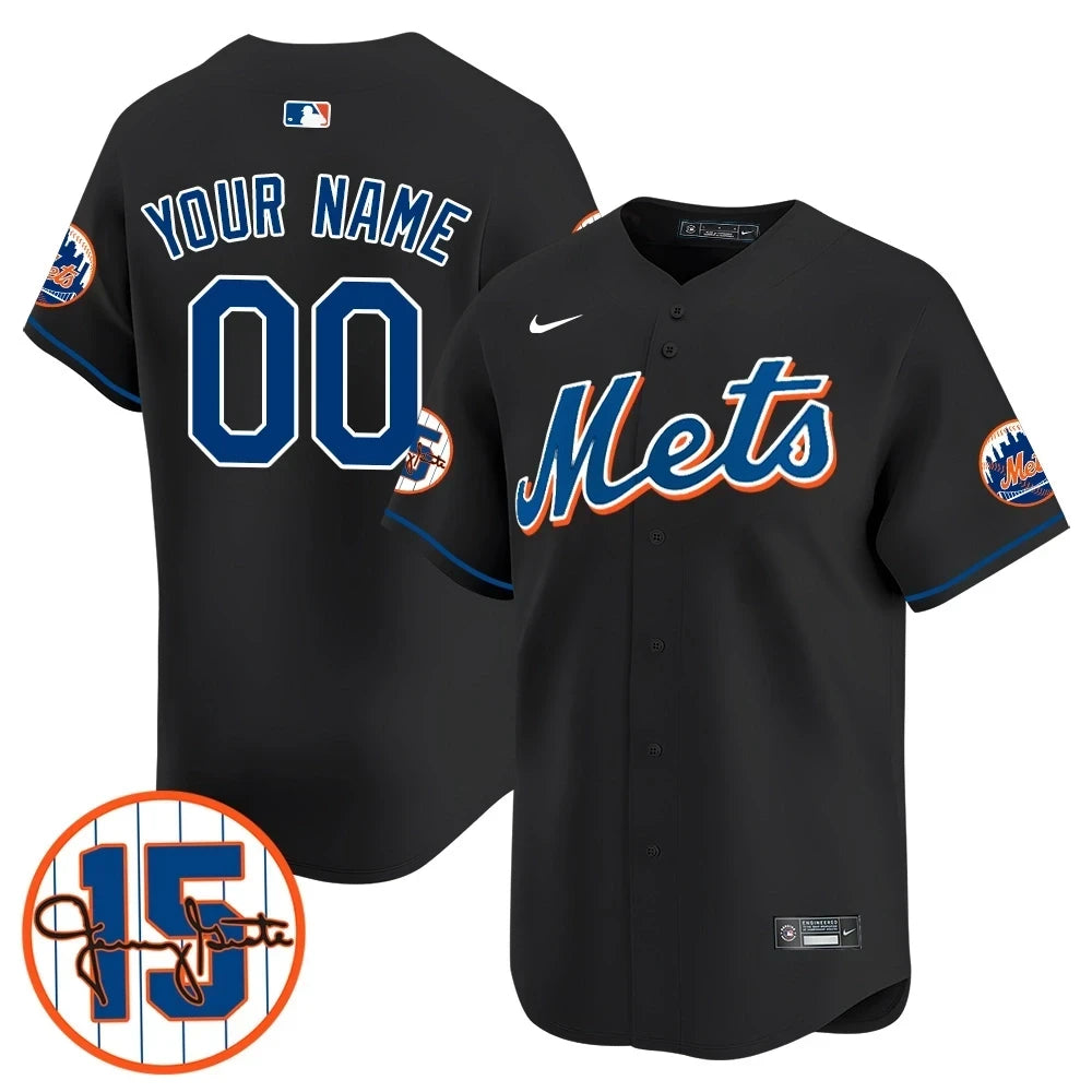 Custom New York Mets Jerry Grote Patch Vapor Premier Limited V1 Jersey  All Stitched