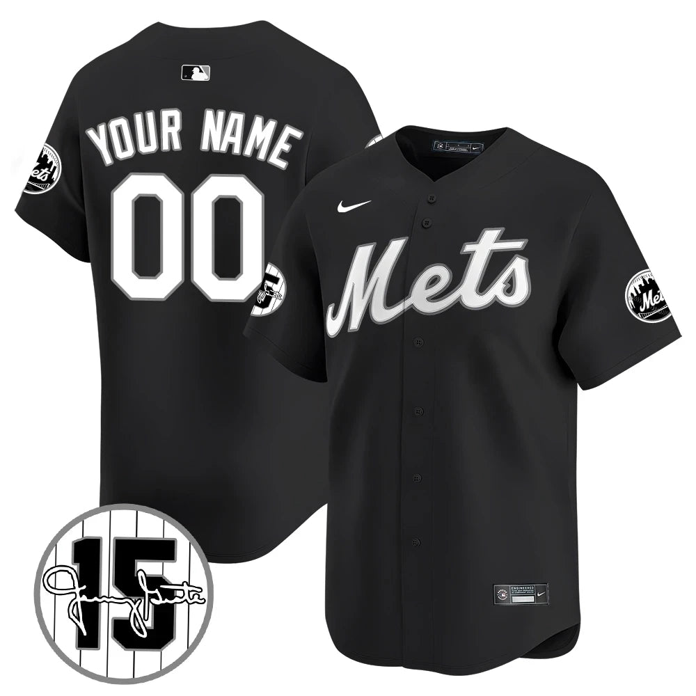 Custom New York Mets Jerry Grote Patch Vapor Premier Limited V1 Jersey  All Stitched