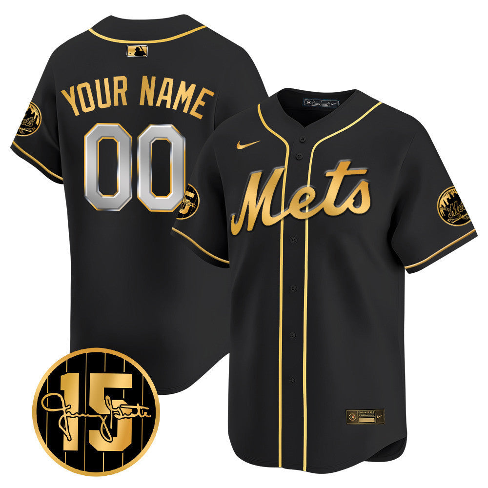 Custom New York Mets Jerry Grote Patch Vapor Premier Limited V1 Jersey  All Stitched