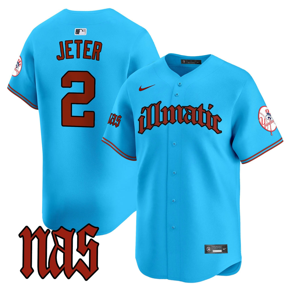 NYY Nas Illmatic Vapor Premier Limited Jersey - Stitched