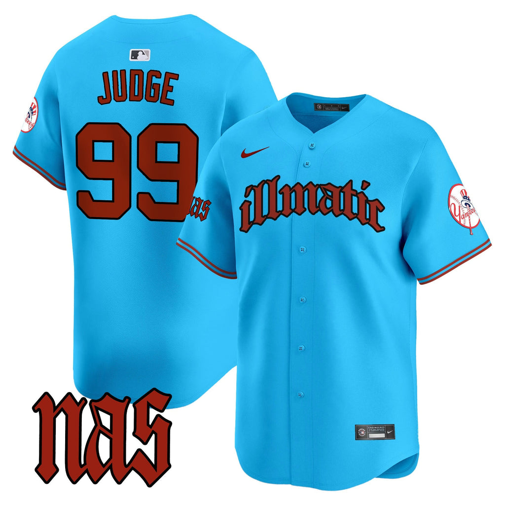 NYY Nas Illmatic Vapor Premier Limited Jersey - Stitched