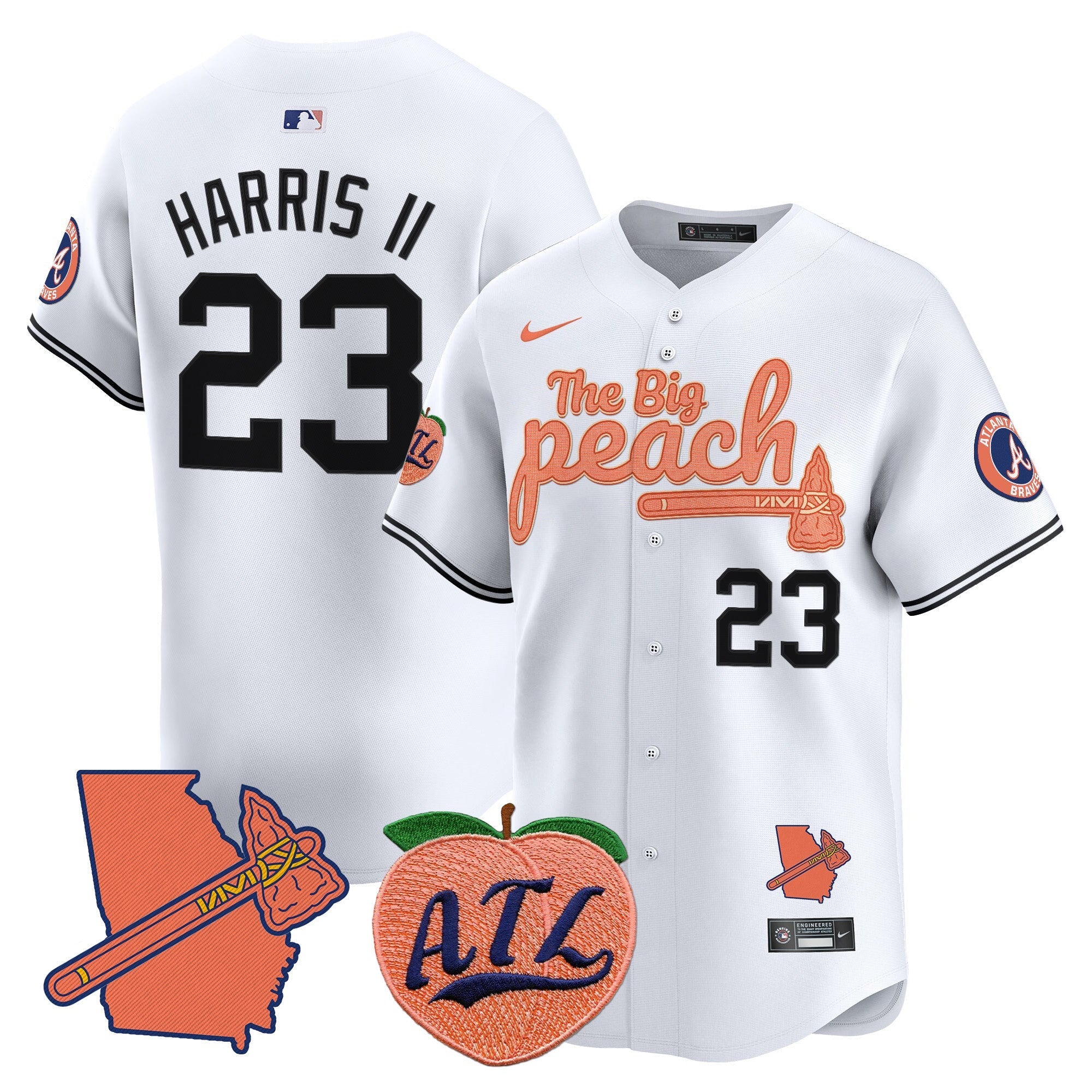 ATL The Big Peach Vapor Premier Limited Jersey V2 - Stitched