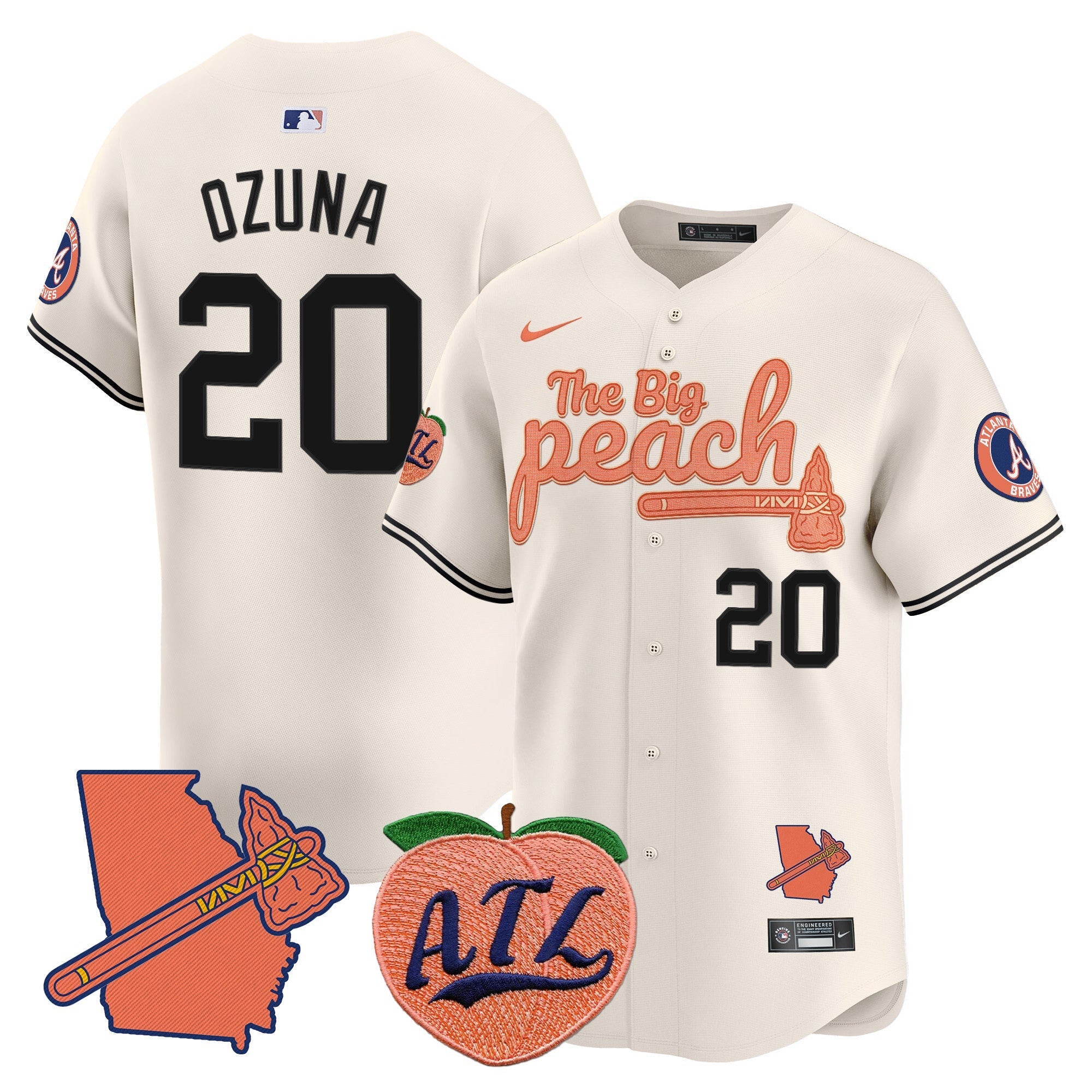 ATL The Big Peach Vapor Premier Limited Jersey V2 - Stitched