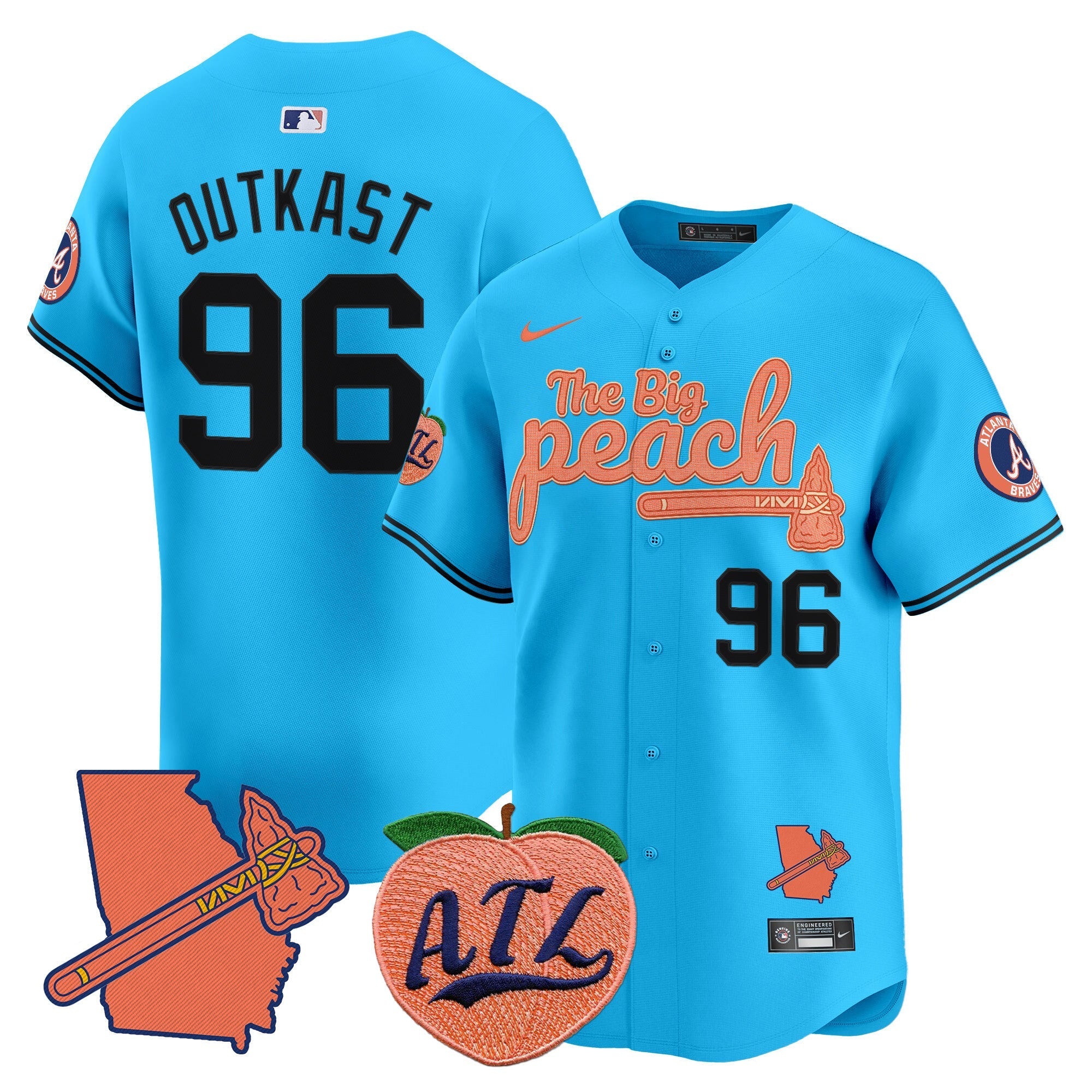 ATL The Big Peach Vapor Premier Limited Jersey V2 - Stitched