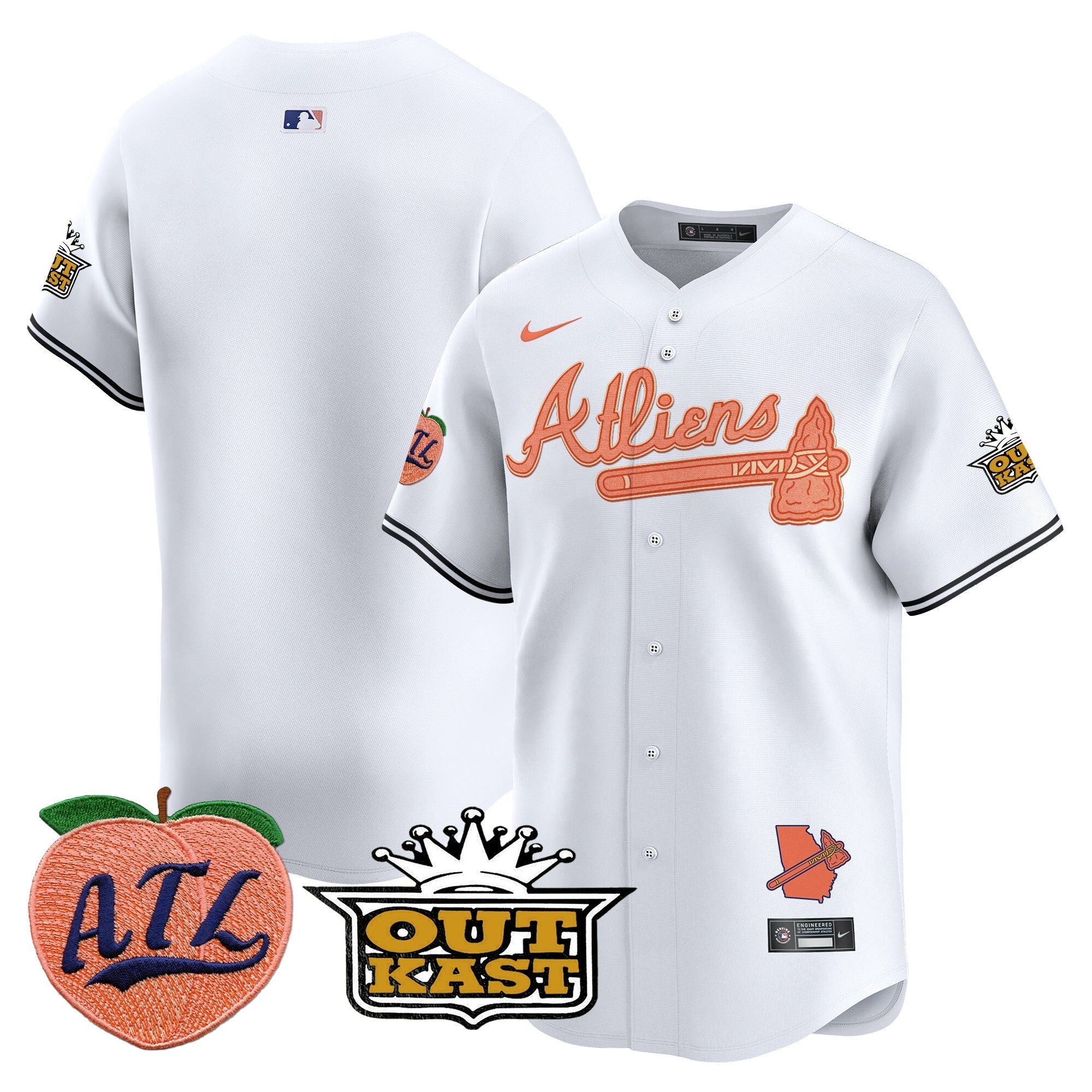 ATL Atliens & Peach Vapor Premier Limited Jersey - Stitched
