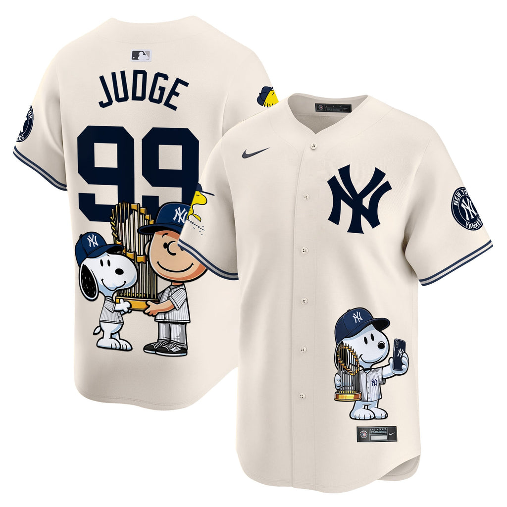 Unisex NYY Peanut Snoopy Vapor Premier Limited Jersey - Printed
