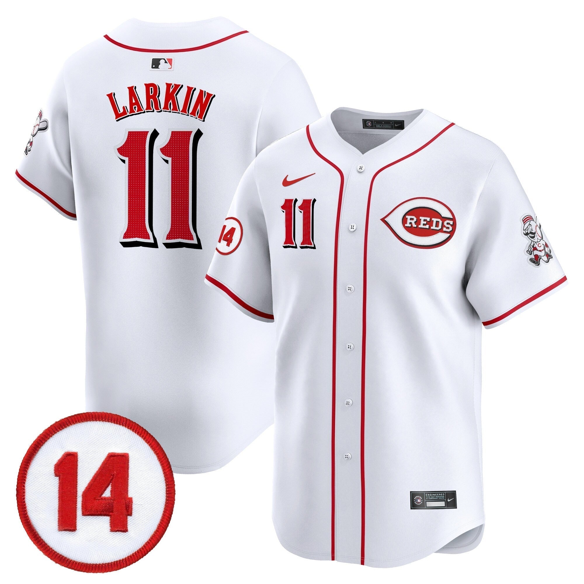 CIN Pete Rose Patch Vapor Premier Limited Jersey - All Stitched