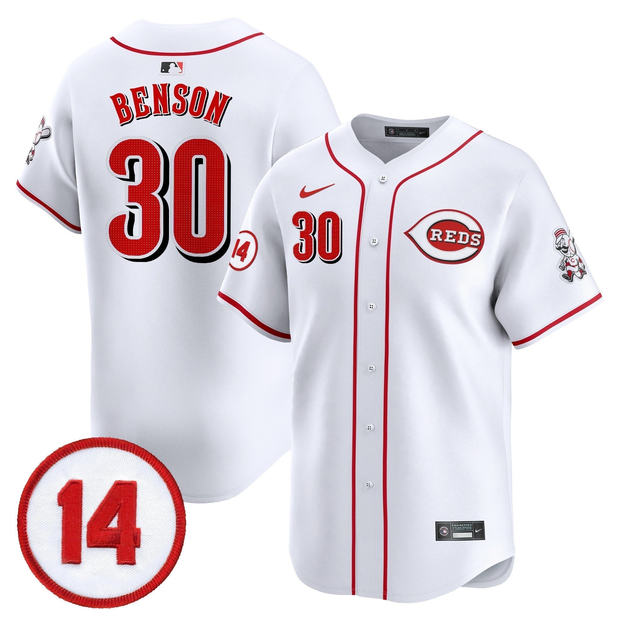 CIN Pete Rose Patch Vapor Premier Limited Jersey - All Stitched