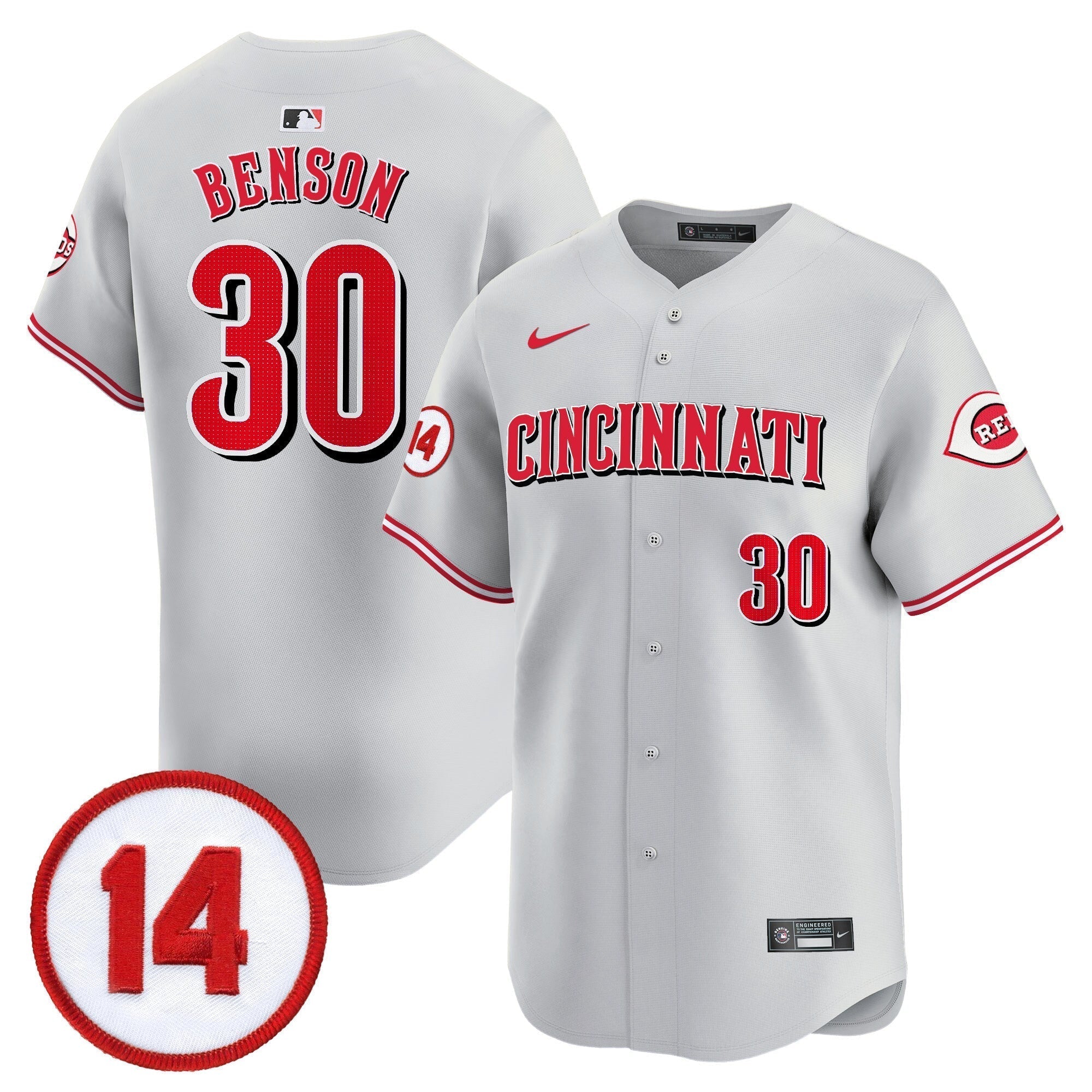 CIN Pete Rose Patch Vapor Premier Limited Jersey - All Stitched