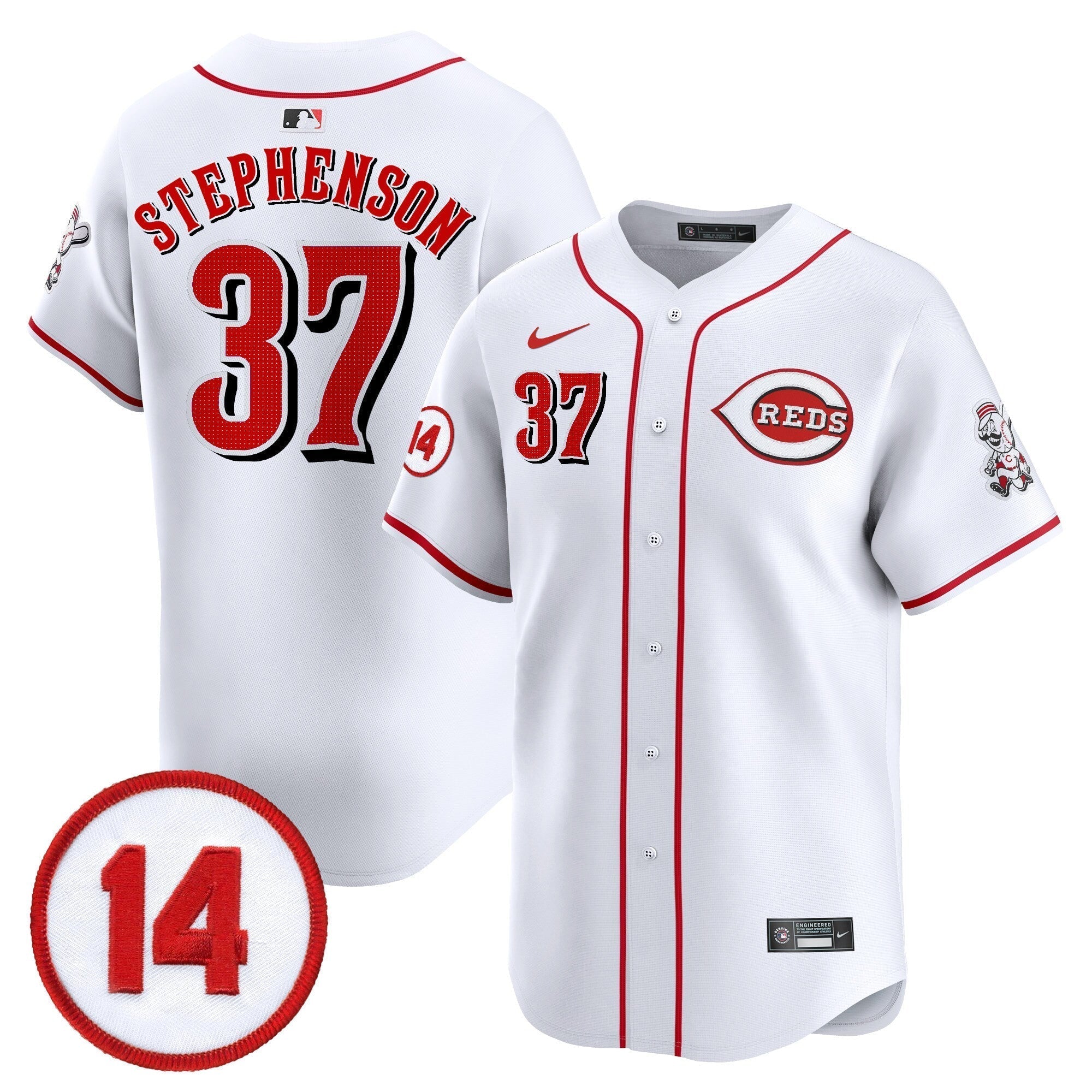 CIN Pete Rose Patch Vapor Premier Limited Jersey - All Stitched