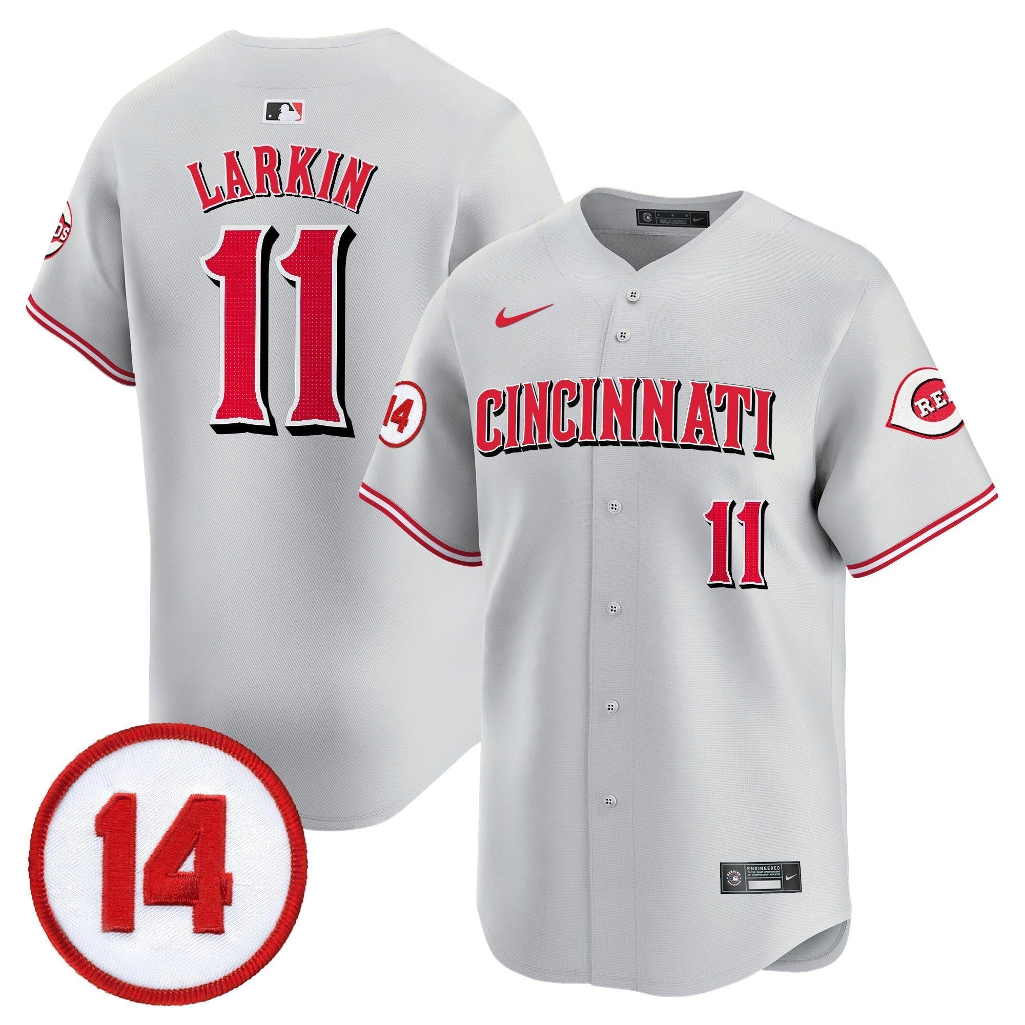 CIN Pete Rose Patch Vapor Premier Limited Jersey - All Stitched