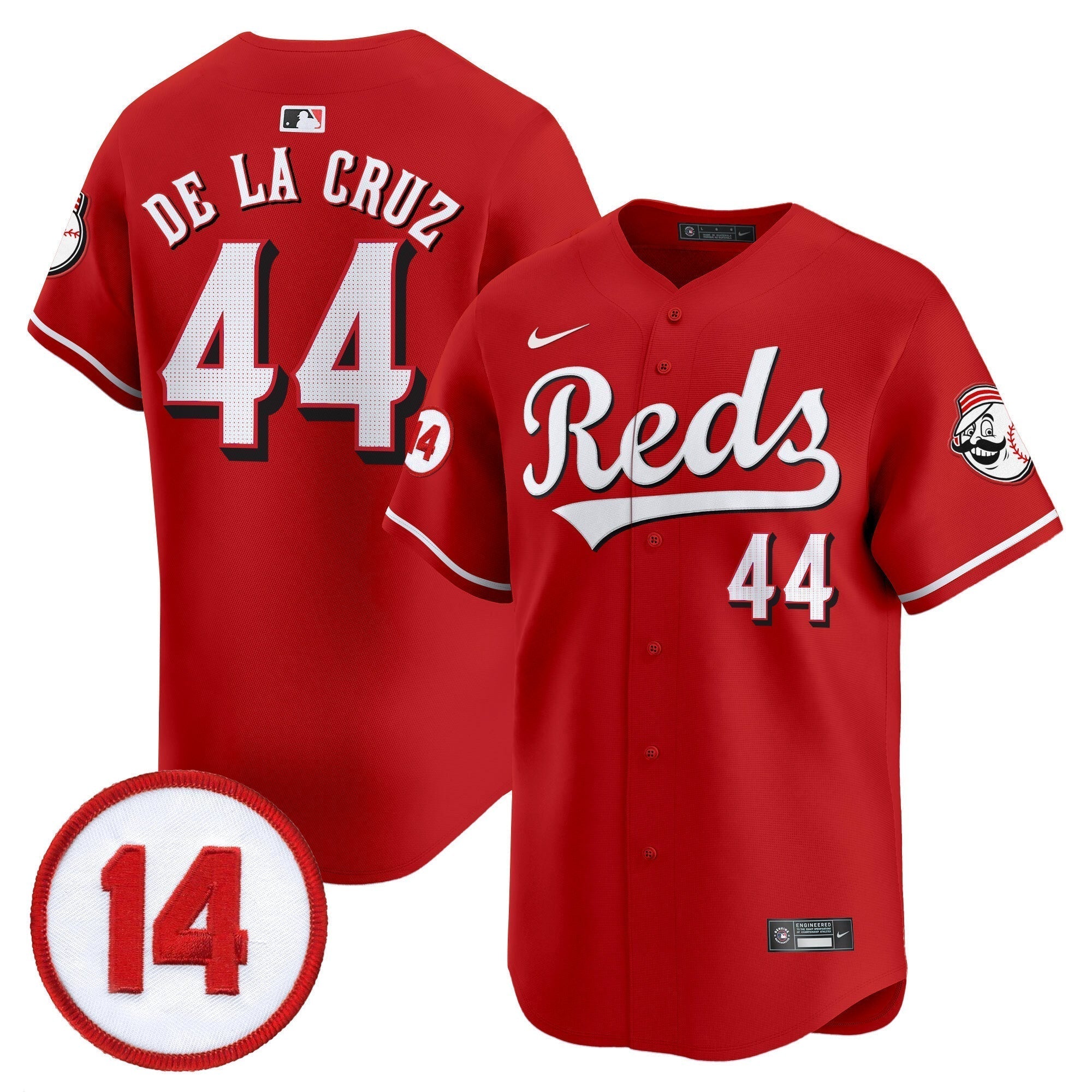 CIN Pete Rose Patch Vapor Premier Limited Jersey - All Stitched