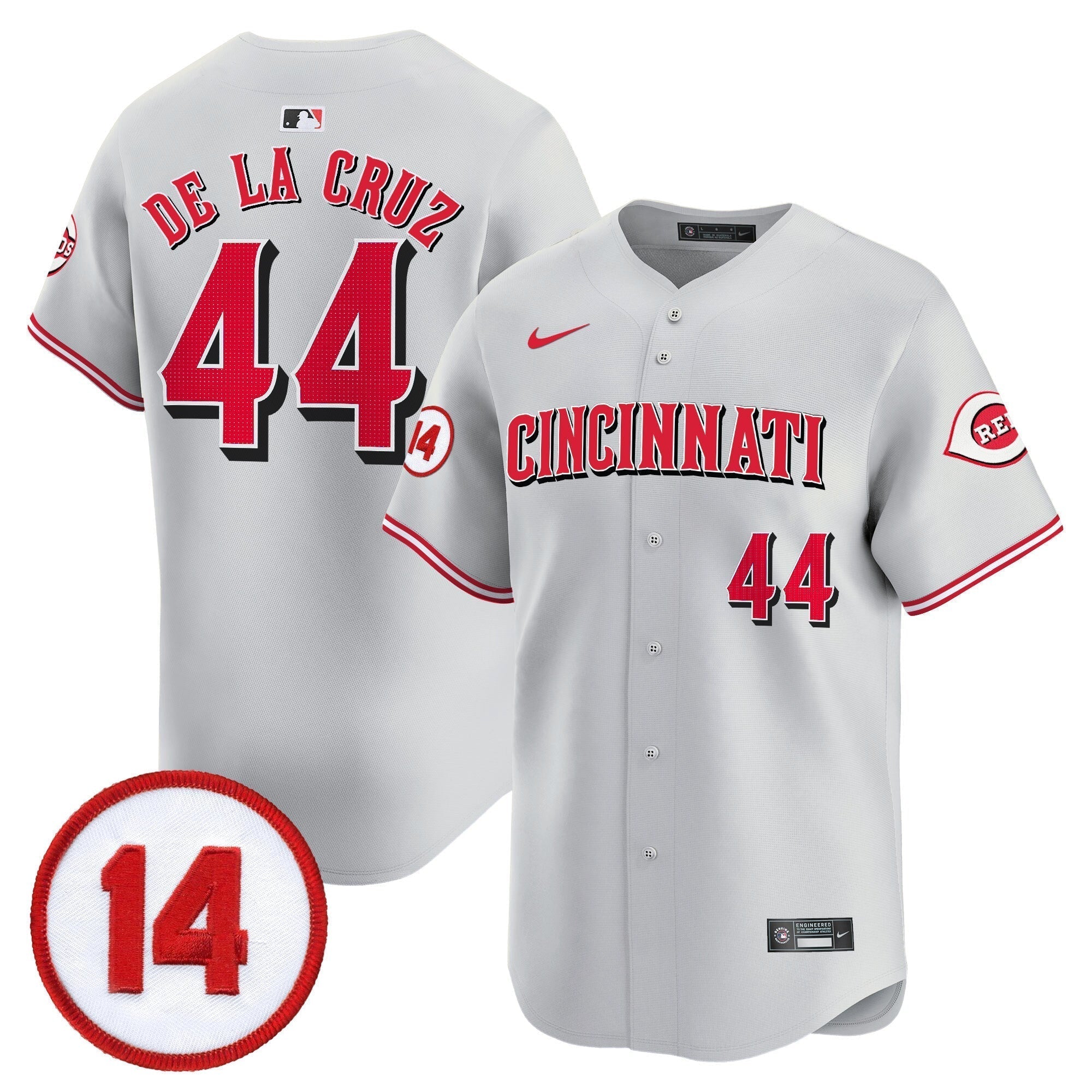 CIN Pete Rose Patch Vapor Premier Limited Jersey - All Stitched