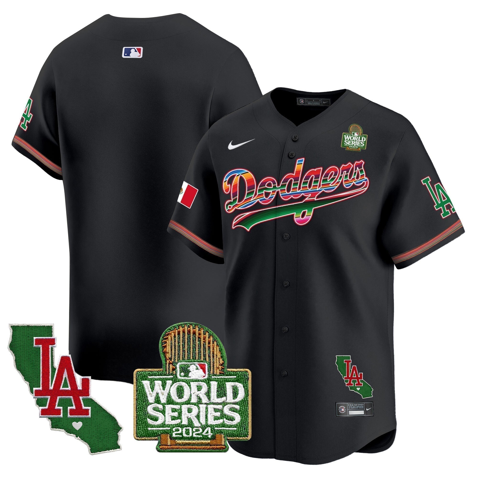 Dodgers Mexico 2024 World Series Vapor Premier Limited Jersey V2 - Stitched