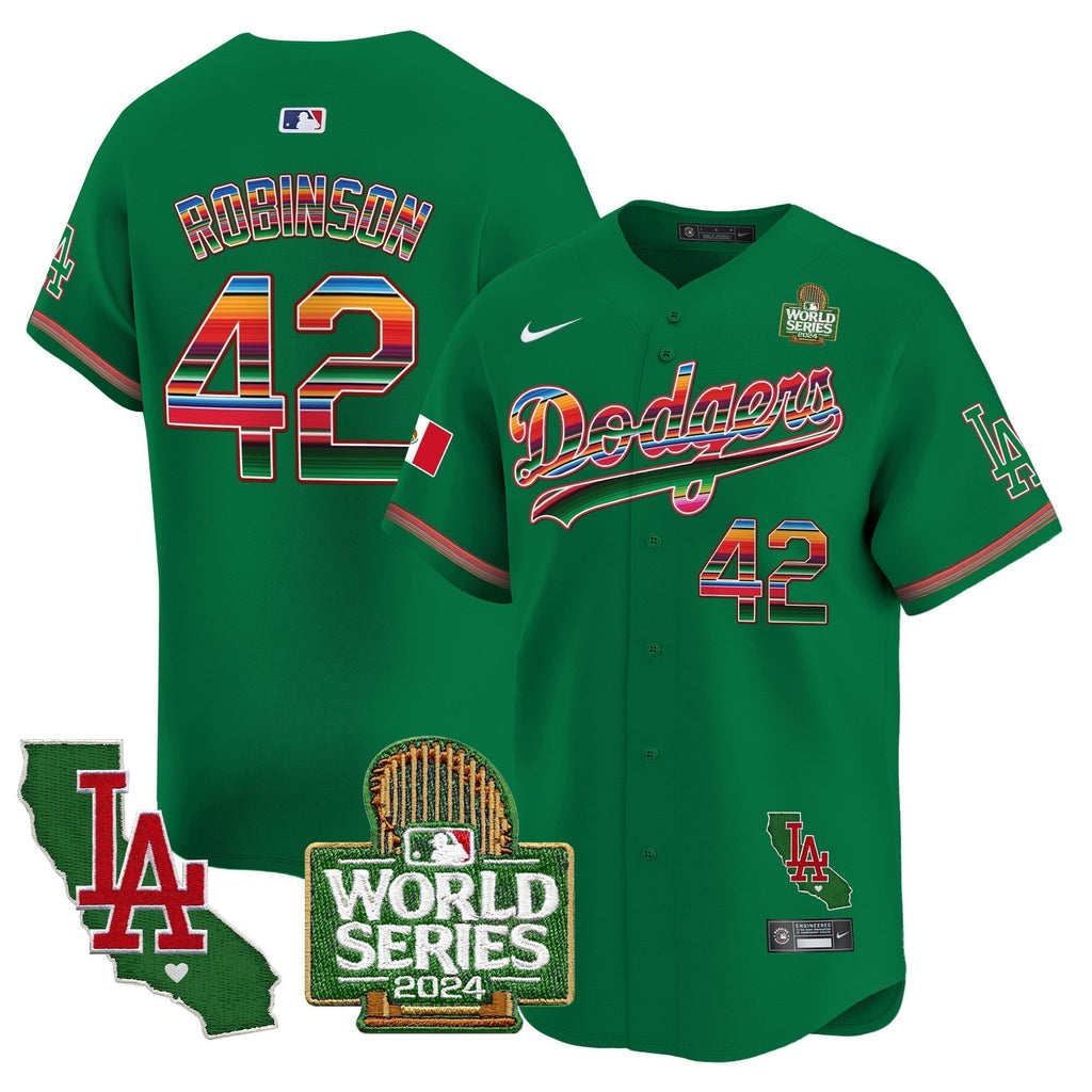 Dodgers Mexico 2024 World Series Vapor Premier Limited Jersey V2 - Stitched