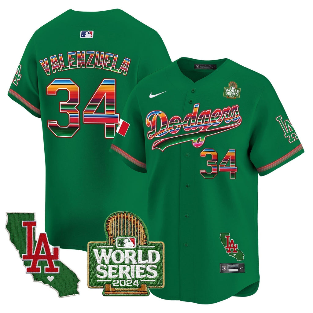 Dodgers Mexico 2024 World Series Vapor Premier Limited Jersey V2 - Stitched