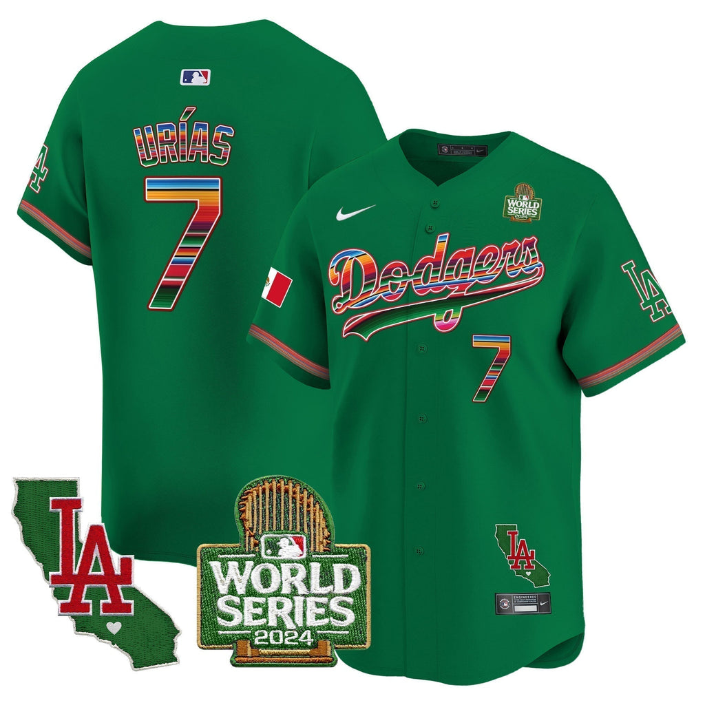 Dodgers Mexico 2024 World Series Vapor Premier Limited Jersey V2 - Stitched