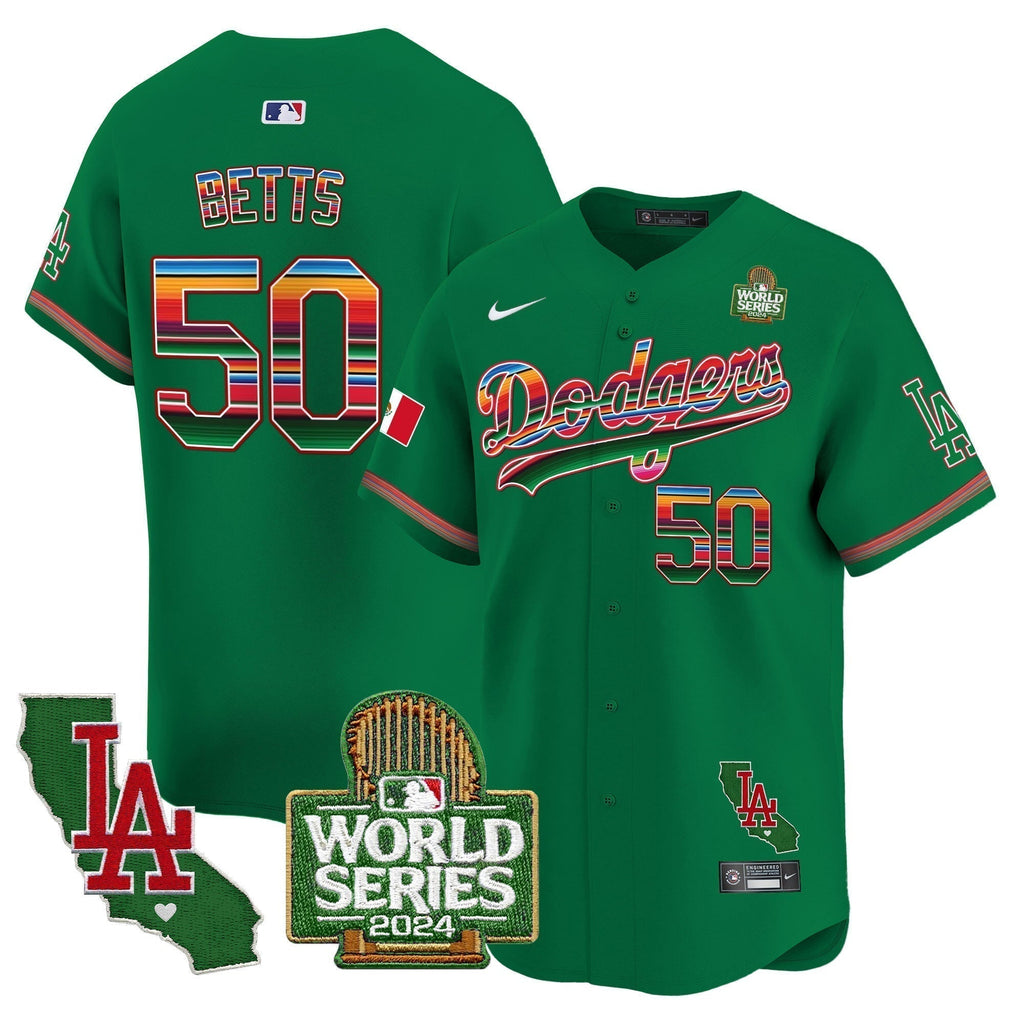 Dodgers Mexico 2024 World Series Vapor Premier Limited Jersey V2 - Stitched