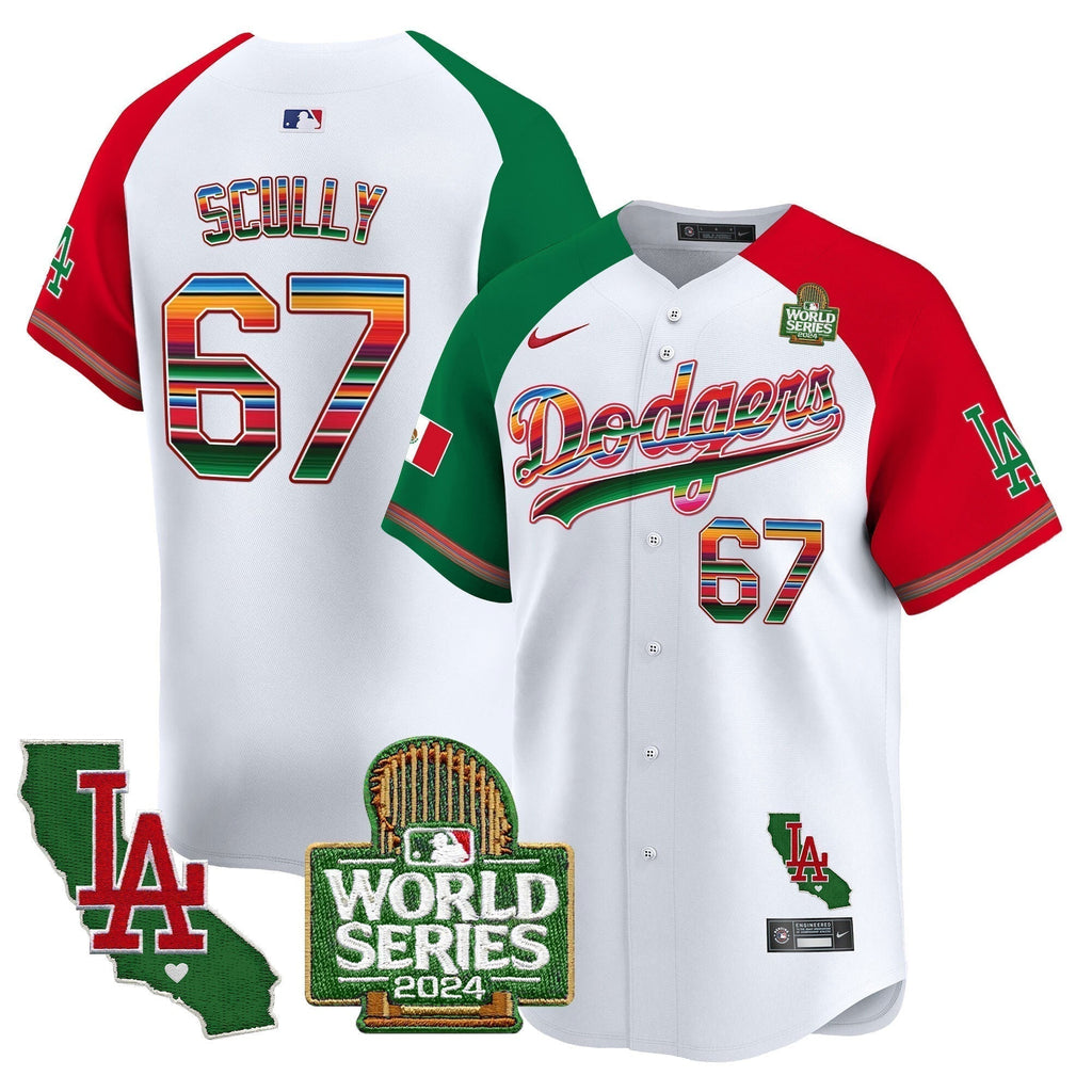 Dodgers Mexico 2024 World Series Vapor Premier Limited Jersey V2 - Stitched