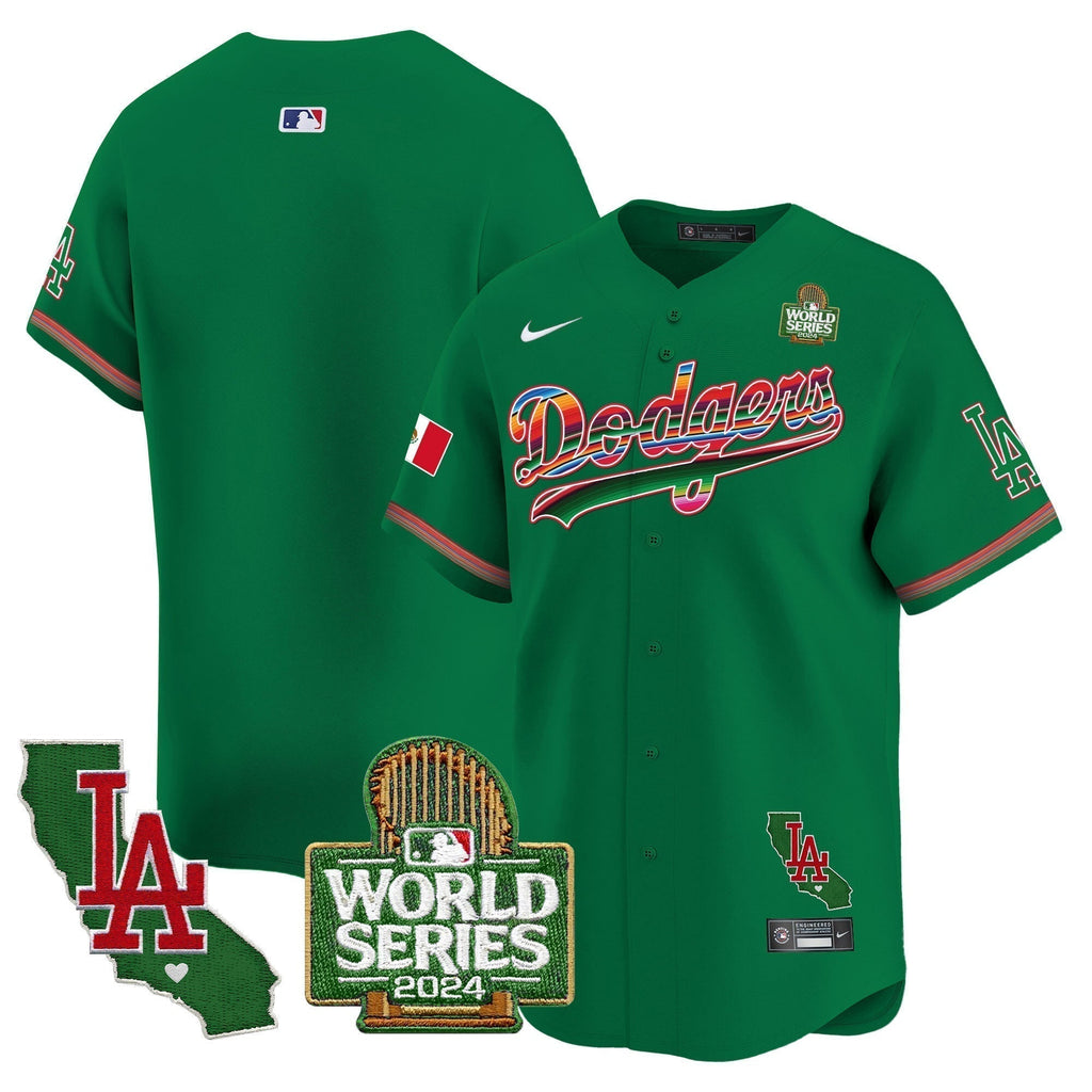 Dodgers Mexico 2024 World Series Vapor Premier Limited Jersey V2 - Stitched
