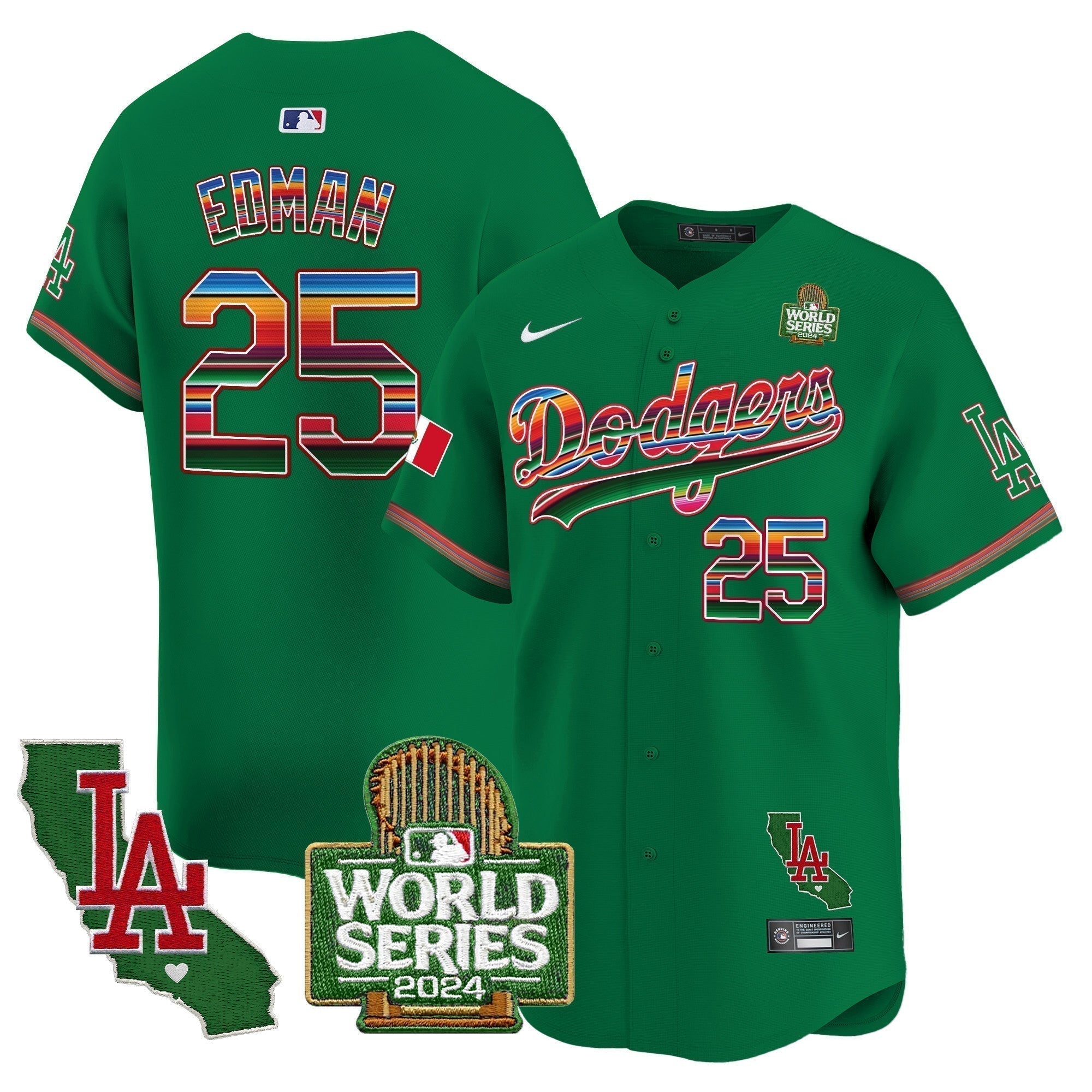 Dodgers Mexico 2024 World Series Vapor Premier Limited Jersey V2 - Stitched