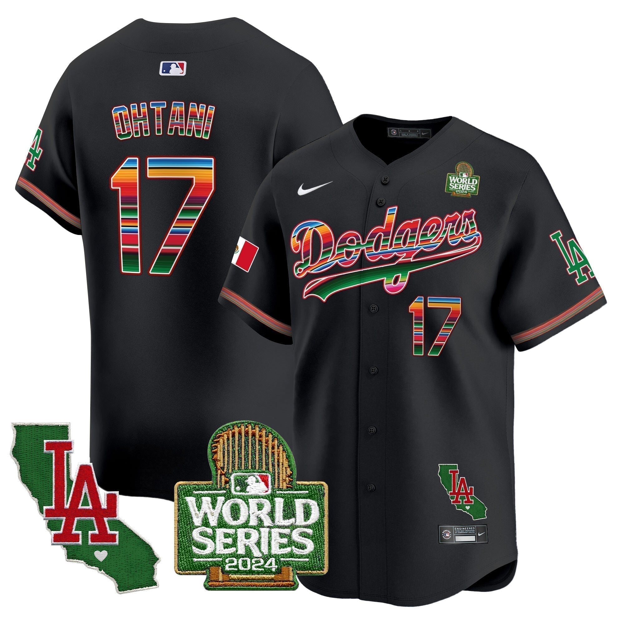 Dodgers Mexico 2024 World Series Vapor Premier Limited Jersey V2 - Stitched