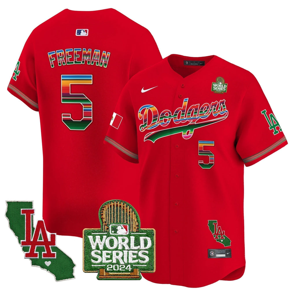 Dodgers Mexico 2024 World Series Vapor Premier Limited Jersey V2 - Stitched