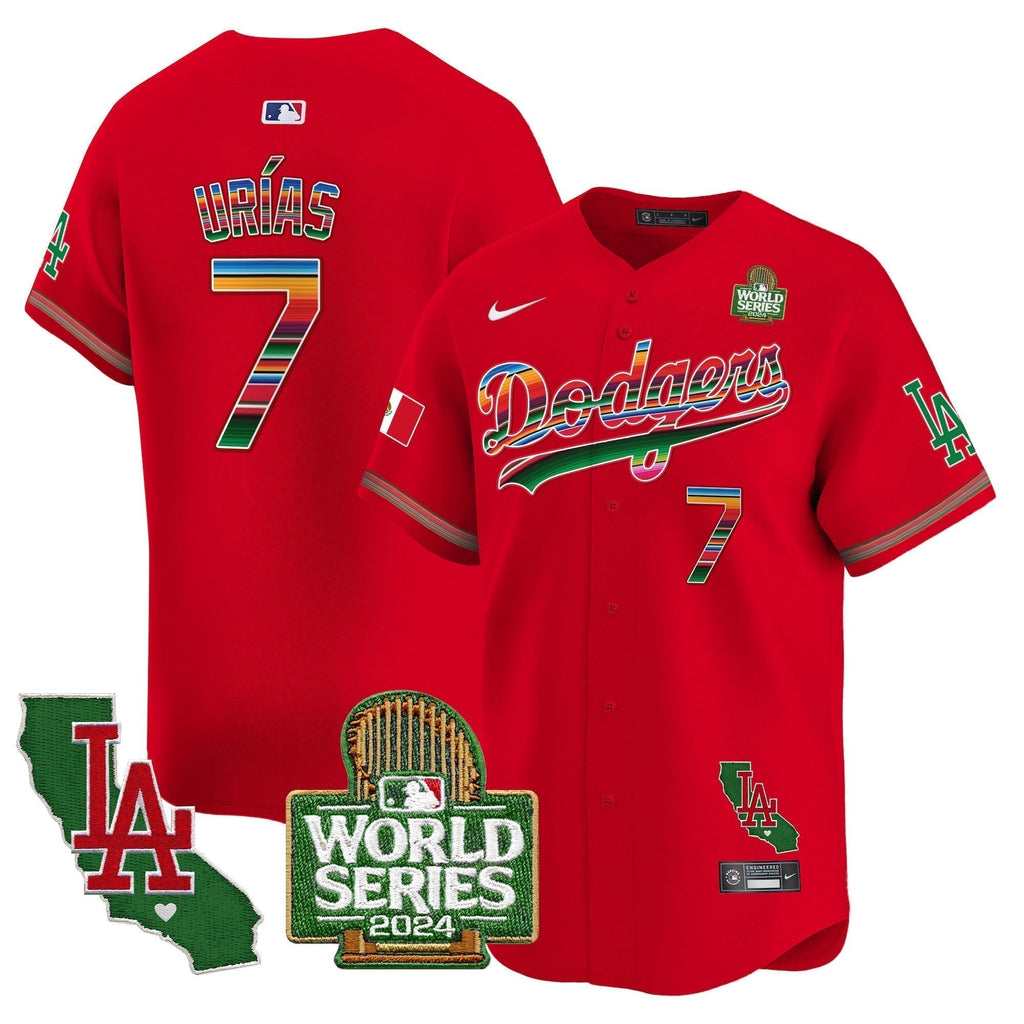 Dodgers Mexico 2024 World Series Vapor Premier Limited Jersey V2 - Stitched