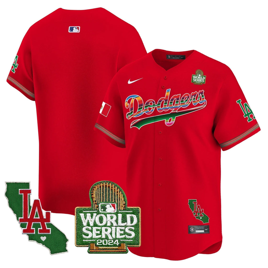 Dodgers Mexico 2024 World Series Vapor Premier Limited Jersey V2 - Stitched