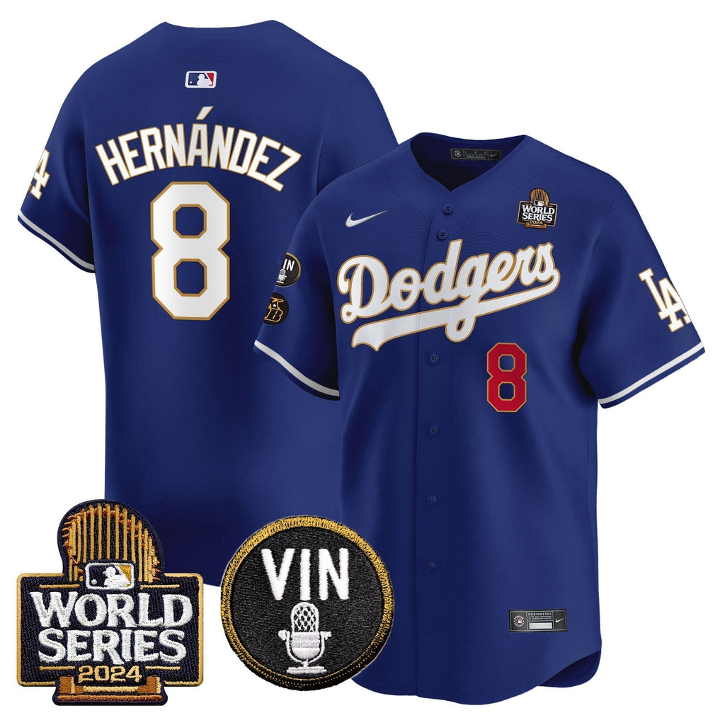 Dodgers 2024 World Series Gold Trim Vapor Premier Limited Jersey V2 - Stitched