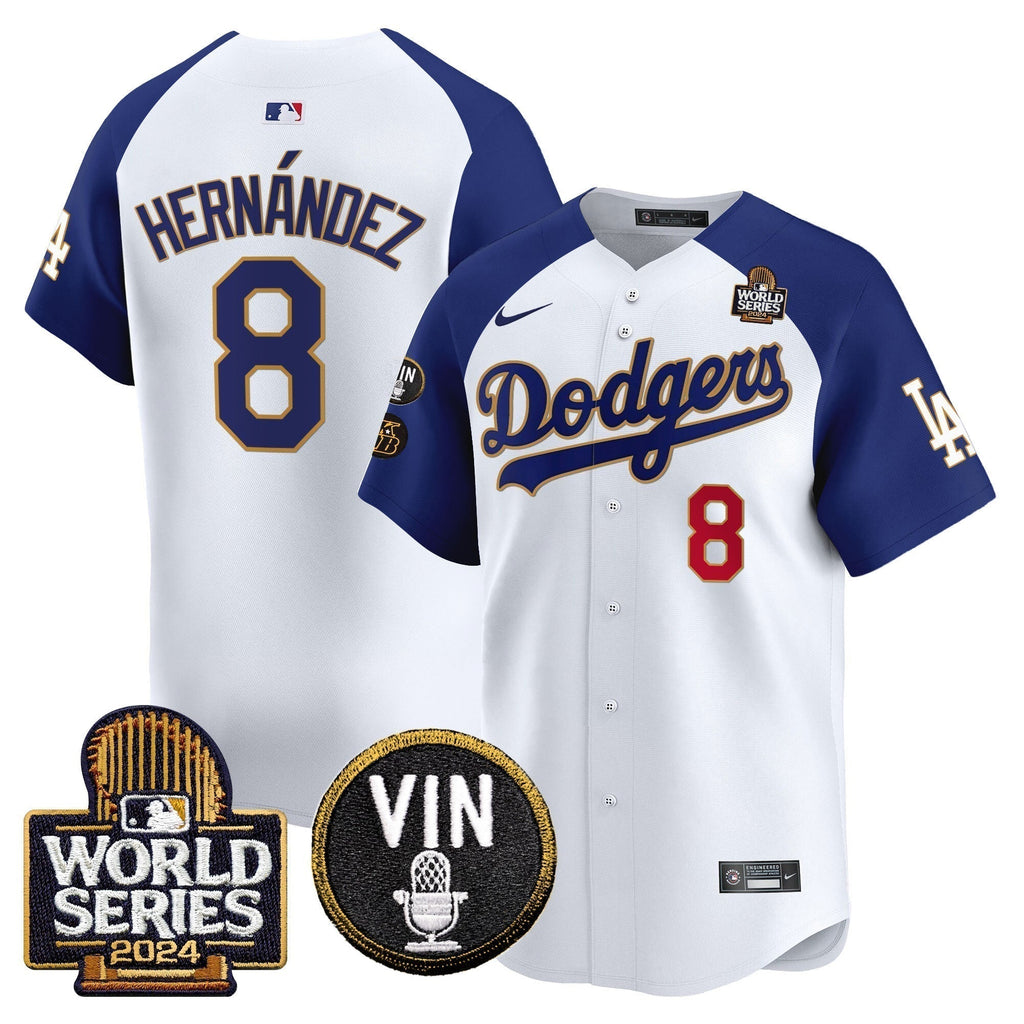 Dodgers 2024 World Series Gold Trim Vapor Premier Limited Jersey V2 - Stitched