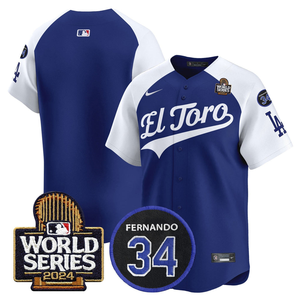 Dodgers El Toro 2024 World Series Patch Vapor Premier Limited Jersey - Stitched