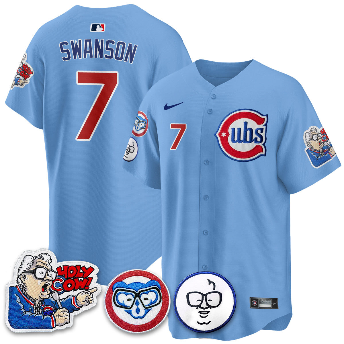 CHC Limited Jersey - Harry Caray "Holy Cow" Patch - All Stitched