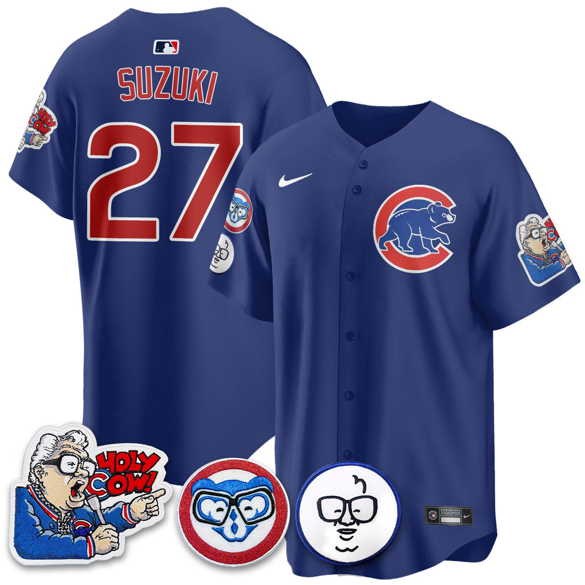 CHC Limited Jersey - Harry Caray "Holy Cow" Patch - All Stitched