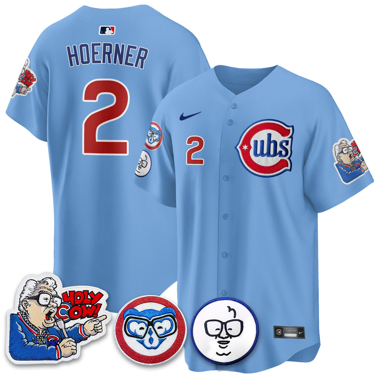 CHC Limited Jersey - Harry Caray "Holy Cow" Patch - All Stitched