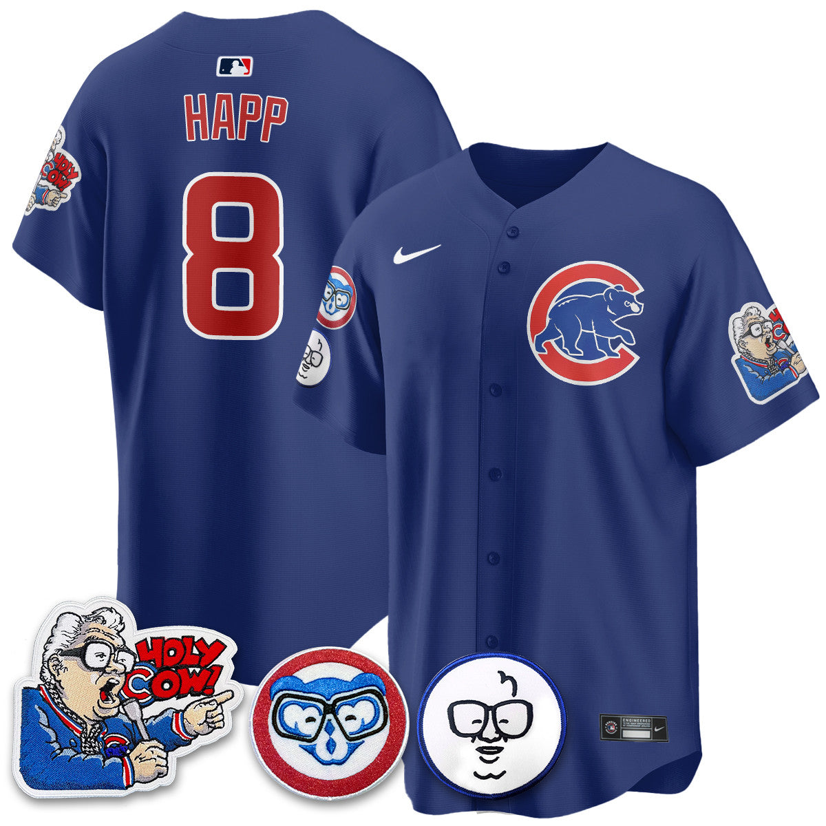 CHC Limited Jersey - Harry Caray "Holy Cow" Patch - All Stitched