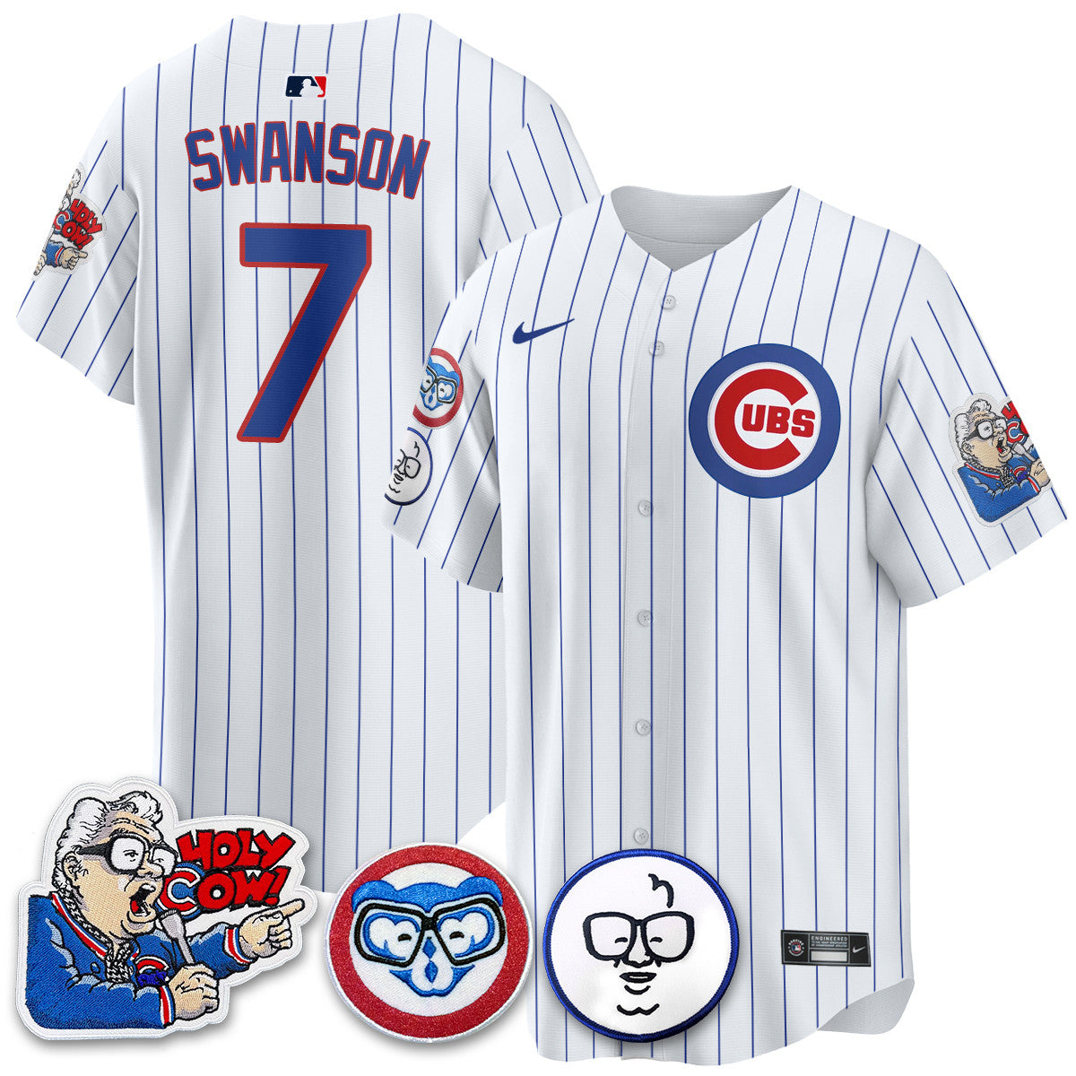 CHC Limited Jersey - Harry Caray "Holy Cow" Patch - All Stitched