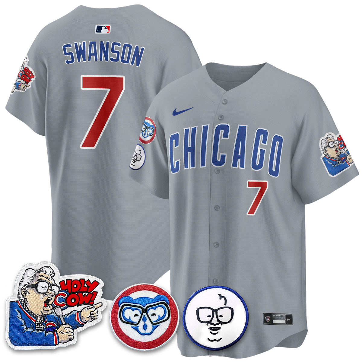 CHC Limited Jersey - Harry Caray "Holy Cow" Patch - All Stitched