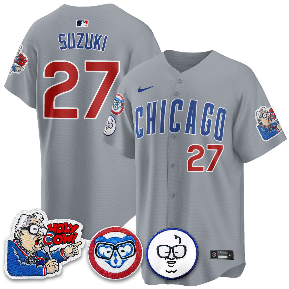 CHC Limited Jersey - Harry Caray "Holy Cow" Patch - All Stitched