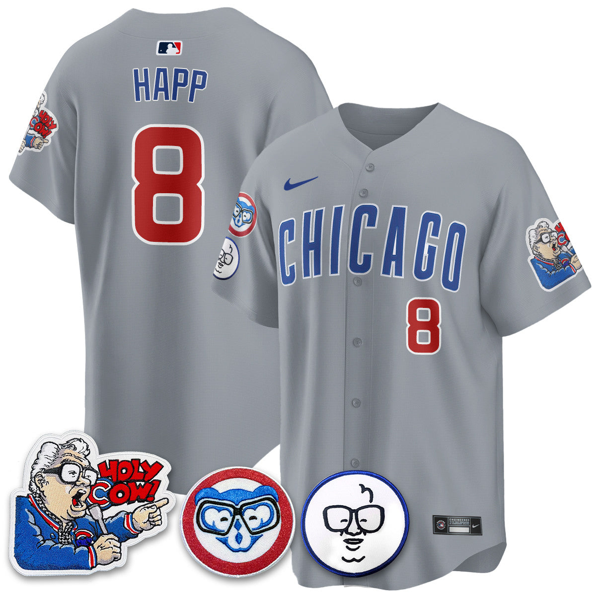 CHC Limited Jersey - Harry Caray "Holy Cow" Patch - All Stitched