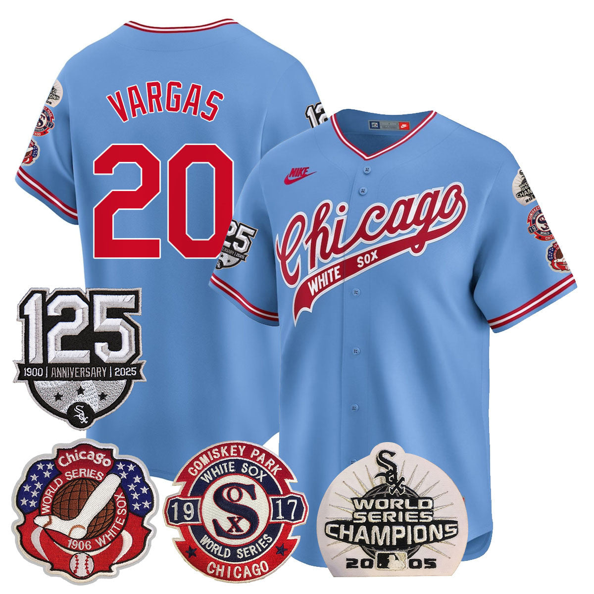 CWS 125th Anniversary - World Series Champions Jersey - All Stitched