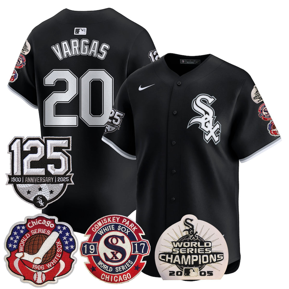 CWS 125th Anniversary - World Series Champions Jersey - All Stitched