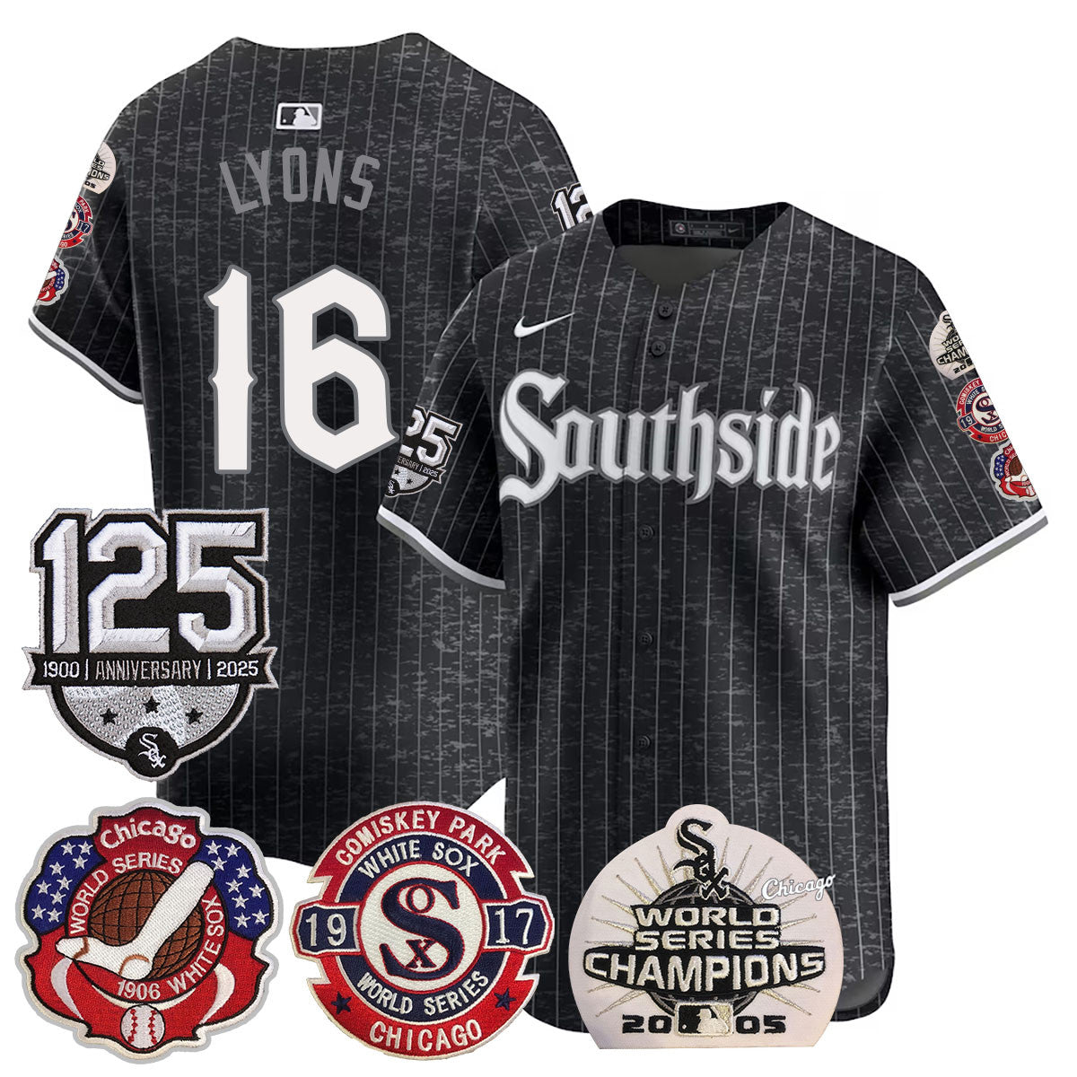 CWS 125th Anniversary - World Series Champions Jersey - All Stitched