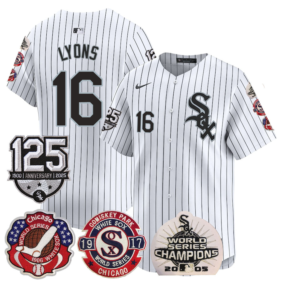 CWS 125th Anniversary - World Series Champions Jersey - All Stitched