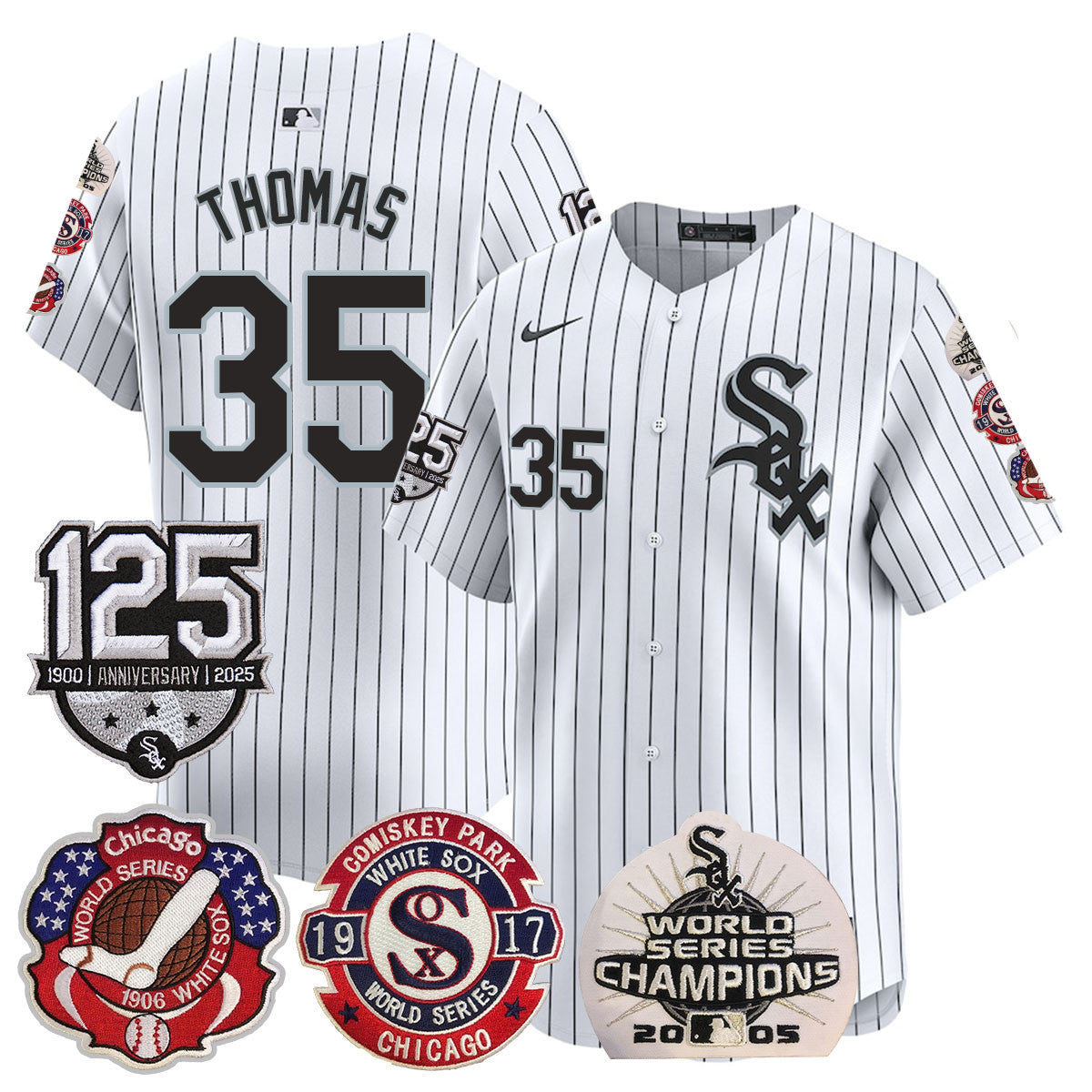 CWS 125th Anniversary - World Series Champions Jersey - All Stitched