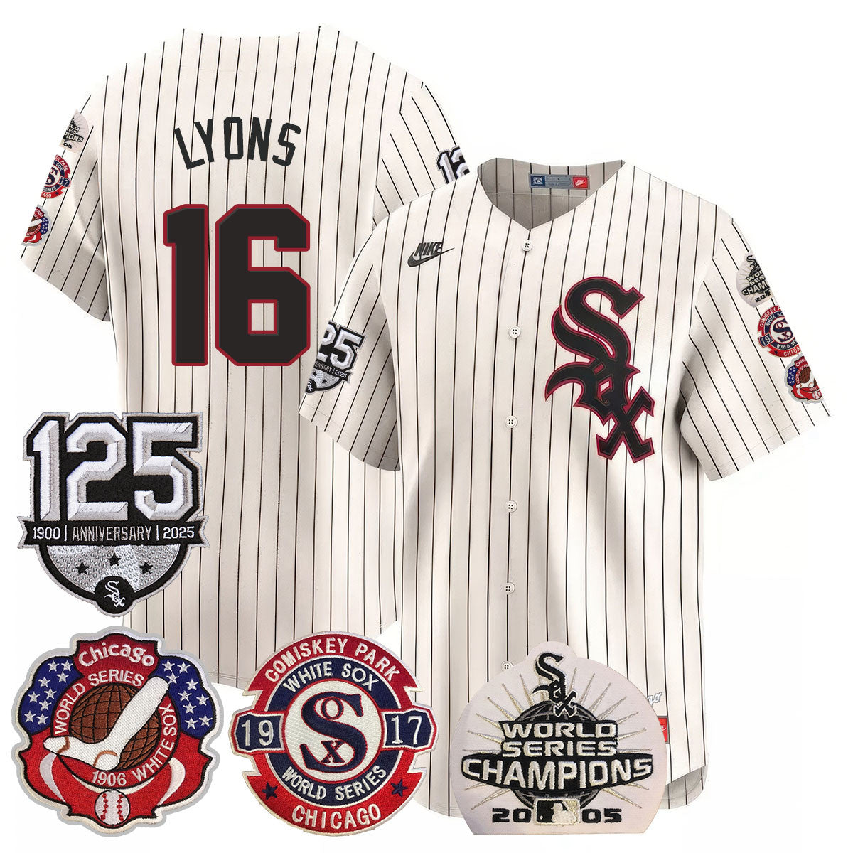 CWS 125th Anniversary - World Series Champions Jersey - All Stitched